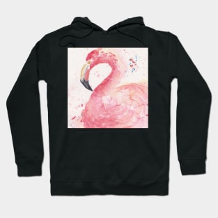 watercolour flamingo Hoodie